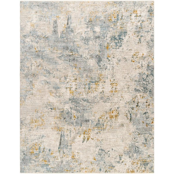 Livabliss Cynthia Gray/Blue 8 ft. x 10 ft. Abstract Indoor Area Rug