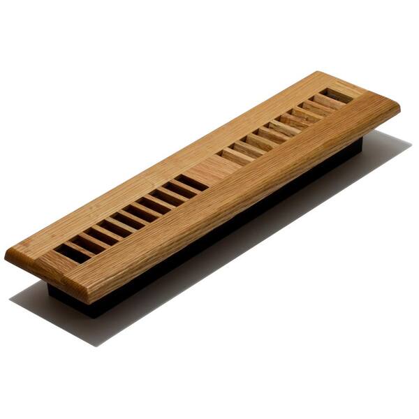 Decor Grates 2 in. x 14 in. Natural Oak Louvered Register