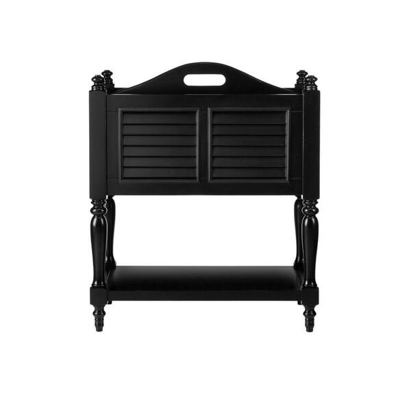 Home Decorators Collection Shutter Worn Freestanding Magazine Rack in Black