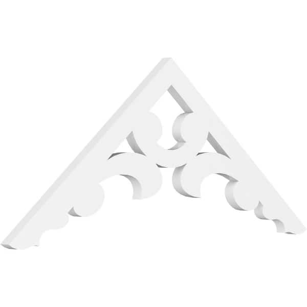 Ekena Millwork 1 in. x 36 in. x 15 in. (10/12) Pitch Vienna Gable Pediment Architectural Grade PVC Moulding