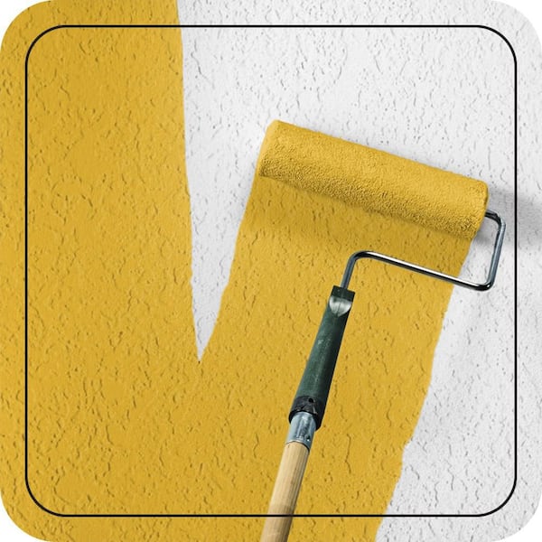 1 gal. #OSHA-6 OSHA SAFETY YELLOW Flat Interior/Exterior Masonry, Stucco and Brick Paint
