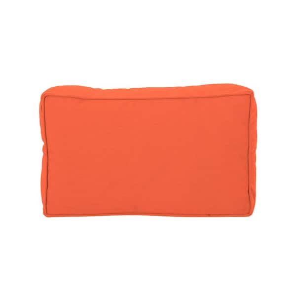 Noble House Brooklyn 12 in. x 20 in. Coral Rectanglular Indoor/Outdoor Water Resistant Lumbar Pillow