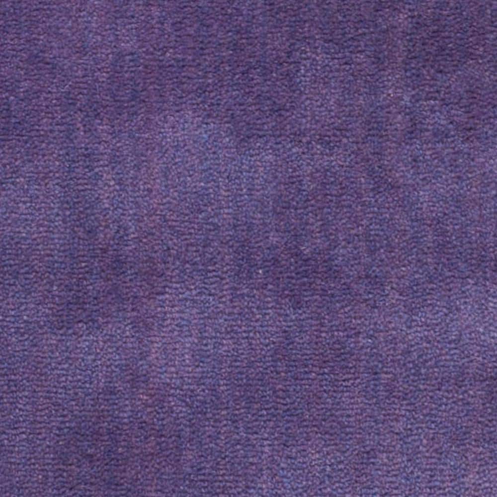 Handmade Purple Wool Round Area Rug, 4' Diameter