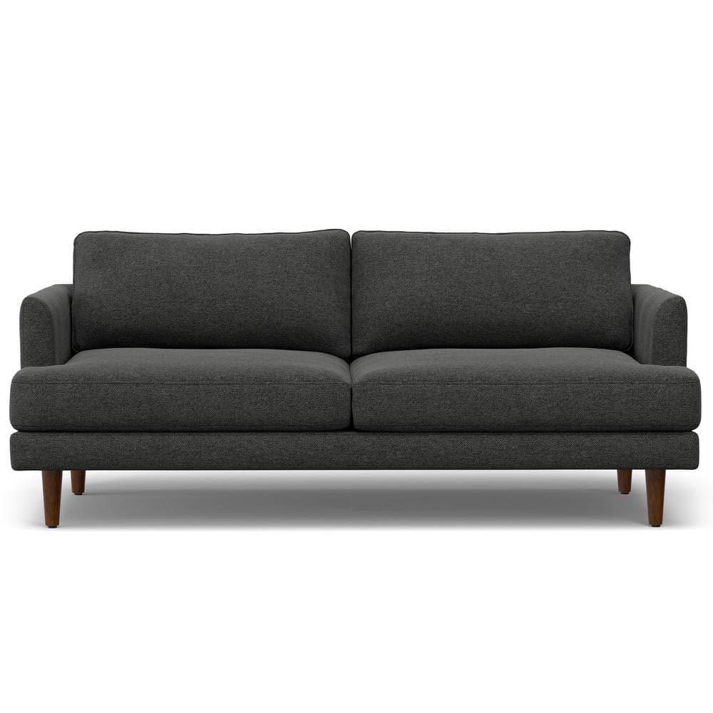 Simpli Home Livingston Mid-Century Modern 76 in. Wide Sofa in Charcoal Grey  Woven-Blend Fabric AXCSOFLIV76-CG - The Home Depot