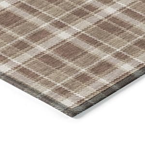Chantille ACN563 Chocolate 2 ft. 3 in. x 7 ft. 6 in. Machine Washable Indoor/Outdoor Geometric Runner Rug