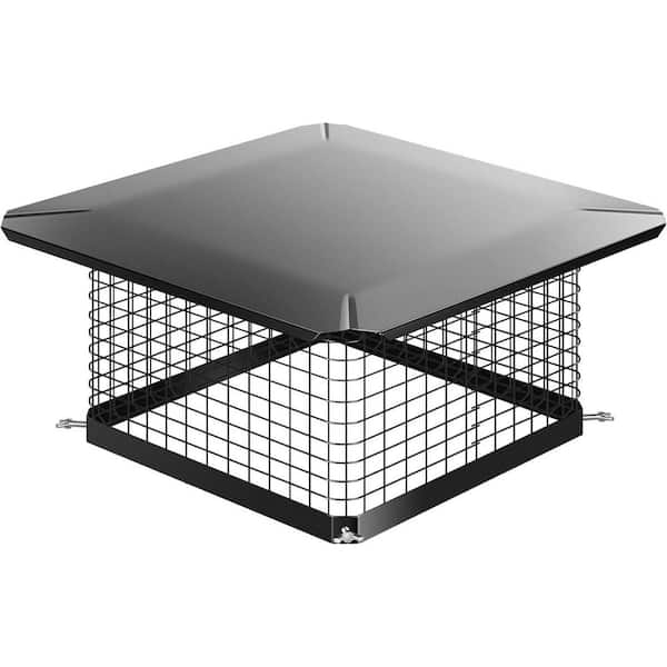 VIVOHOME 9 in. x 9 in. sq. Galvanized Steel Chimney Cap with Single Bolt-on