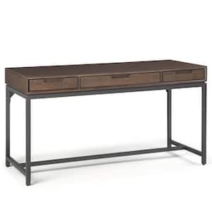 Banting Solid Hardwood Industrial 60 in. Wide Desk in Walnut Brown