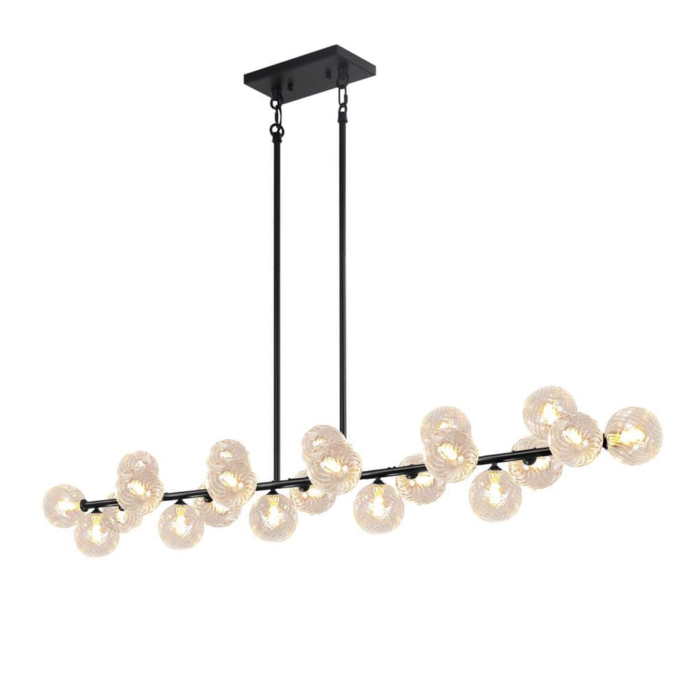 22 light Matte Black Sputnik Chandelier for Dining Room Kitchen Island with no bulbs included price history on PriceWatchPro
