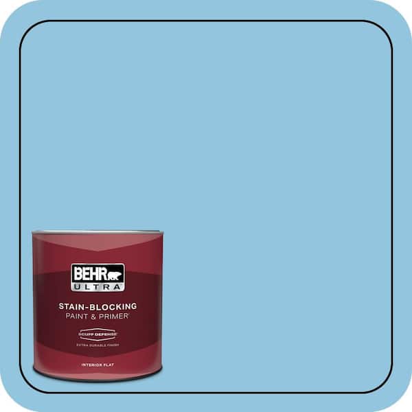 BEHR ULTRA 1 qt. #550D-4 Caribbean Coast Extra Durable Flat Interior Paint & Primer