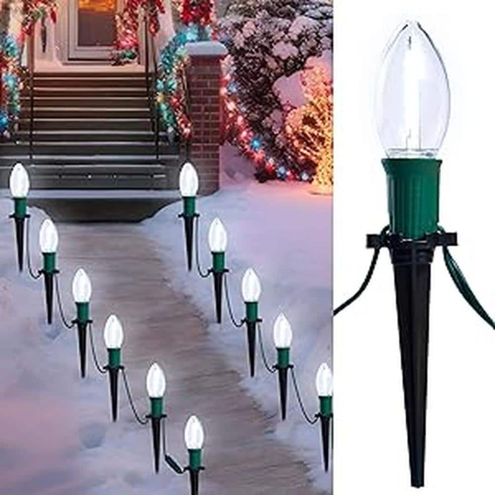 24 Packs 30.75ft Christmas Pathway Lights Outdoor Decorations, Waterproof, White price history on PriceWatchPro