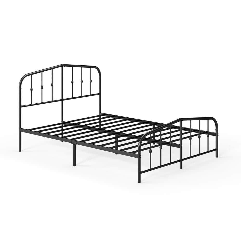 Zinus Heidi Black Metal Frame Queen Platform Bed ZUFBMMH642Q The