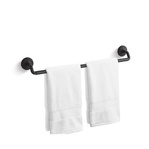 Paces 24 in. Wall Mounted Towel Bar in Matte Black