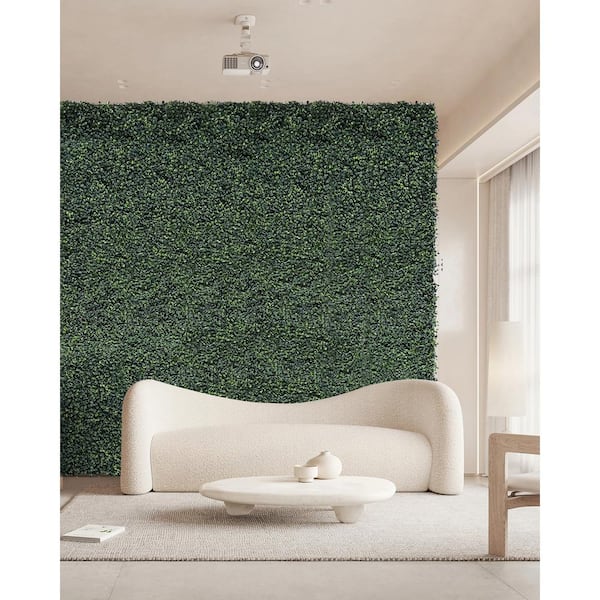 Ejoy 60 in. x 1 60 in. Artificial Dark Green Boxwood Roll Panels UV Protected for Outdoor Use
