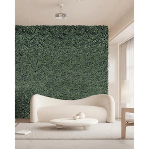 60 in. x 1 60 in. Artificial Light Green Boxwood Roll Panels UV Protected for Outdoor Use