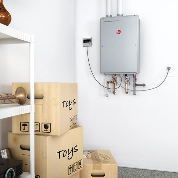 Reviews for Rheem Performance Platinum 9.5 GPM Liquid Propane High  Efficiency Indoor Tankless Water Heater | Pg 1 - The Home Depot