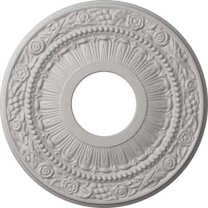 7/8 in. x 12-1/8 in. x 12-1/8 in. Polyurethane Nadia Ceiling Medallion, Ultra Pure White
