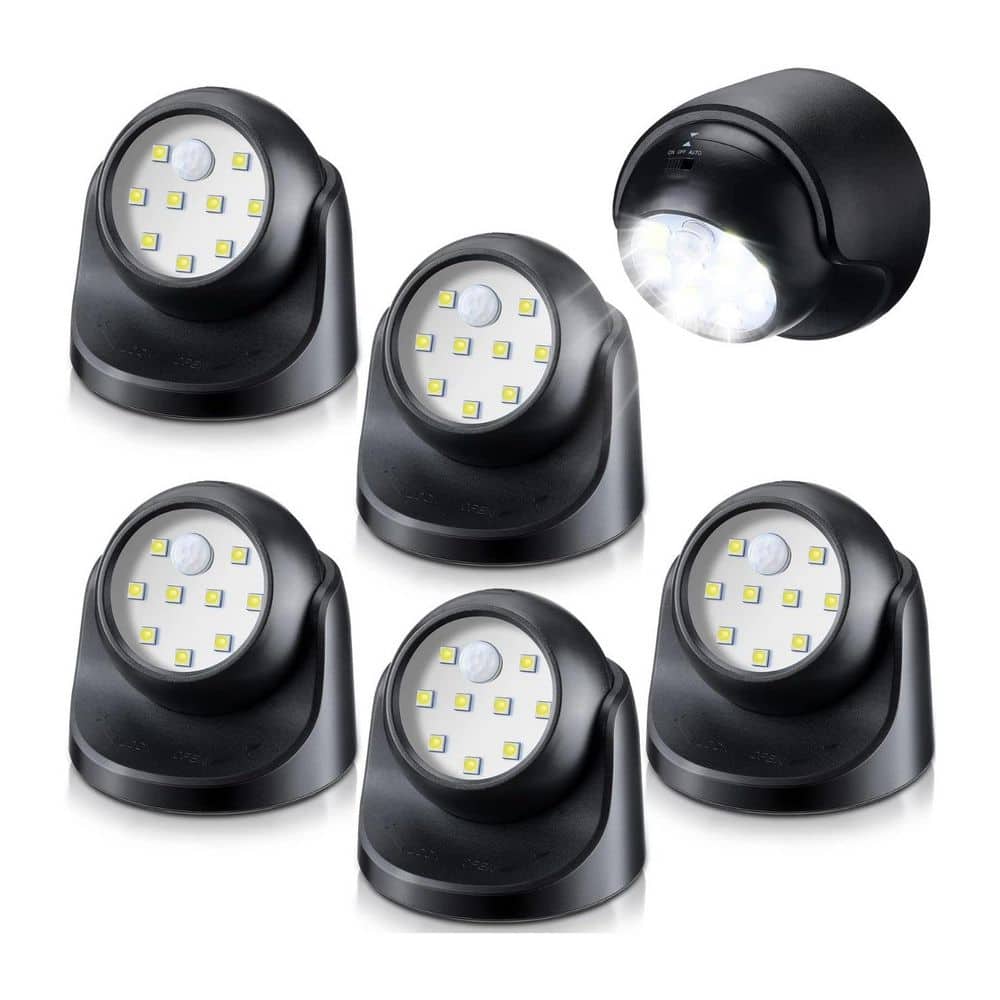 100 Lumen 120 Degree Black Motion Sensing Dusk to Dawn LED Flood Light 6-Pack for Porch Hallway Garage price history on PriceWatchPro