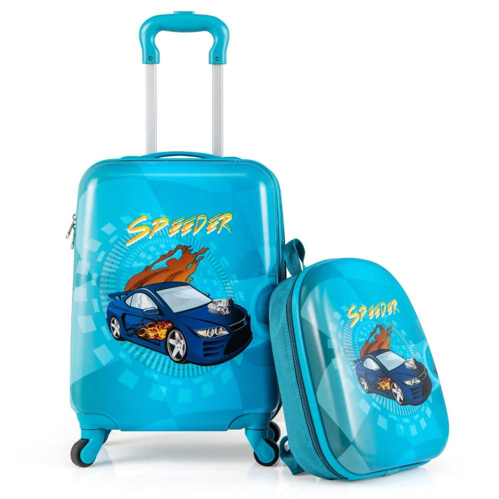 2-Piece Kids Luggage Set with Hardside Suitcase Spinner Wheels and Backpack Carry-On Travel Set Navy price history on PriceWatchPro