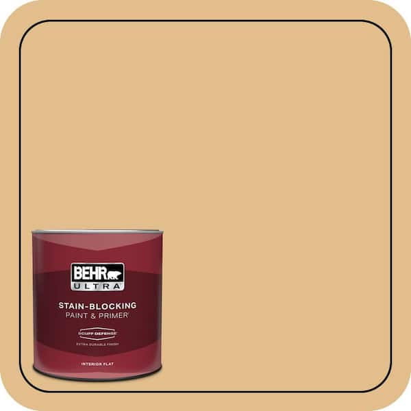 BEHR ULTRA 1 qt. #330D-4 Warm Muffin Extra Durable Flat Interior Paint & Primer