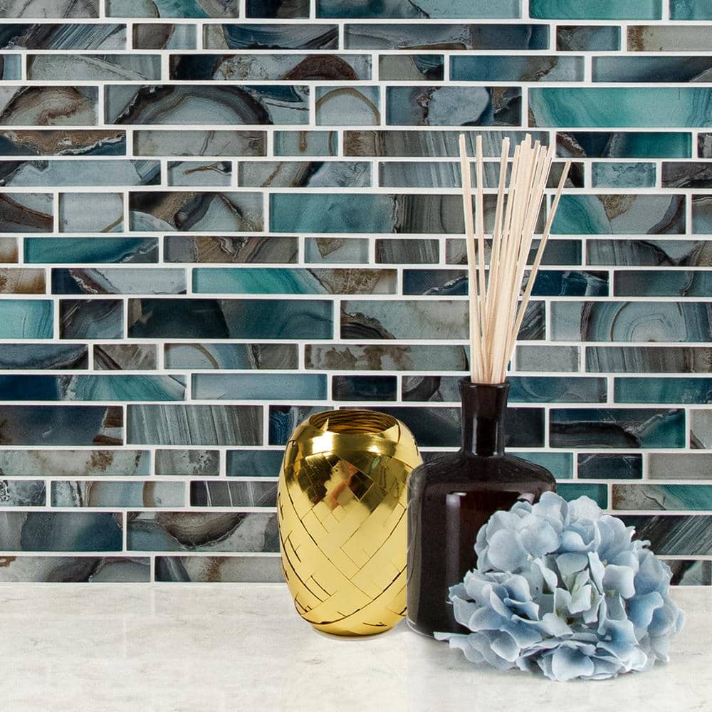 Night Sky 12" x 12" Glass Mosaic Tile