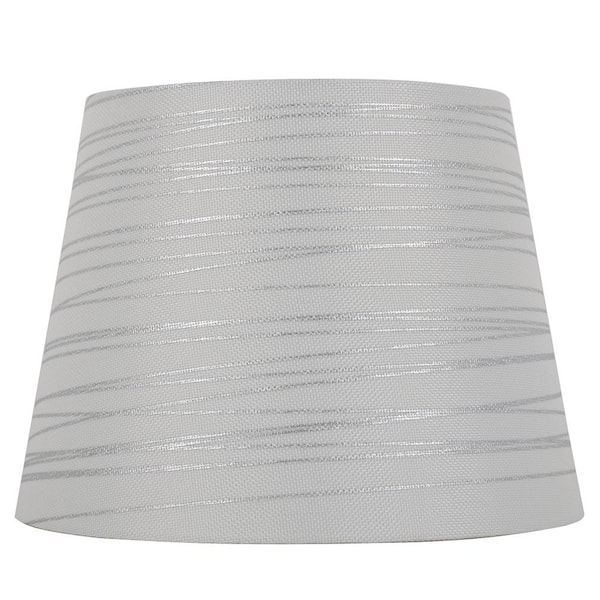Hampton Bay Mix And Match 12 In Dia X, Black And White Striped Lamp Shade