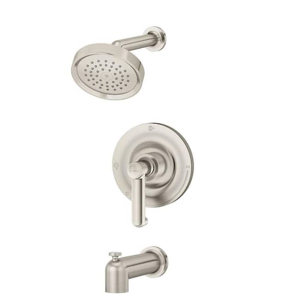Symmons Museo Single-Handle 1-Spray Tub and Shower Faucet in Satin Nickel (Valve Included)