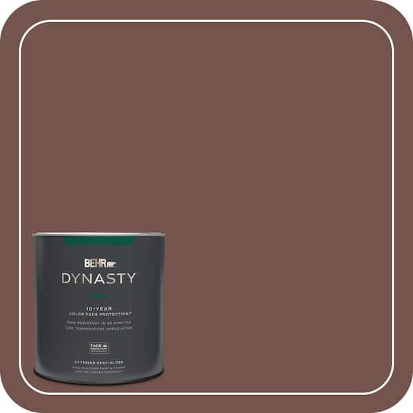 BEHR DYNASTY 1 qt. Home Decorators Collection #HDC-CL-12 Terrace Brown Semi-Gloss Exterior Stain-Blocking Paint & Primer