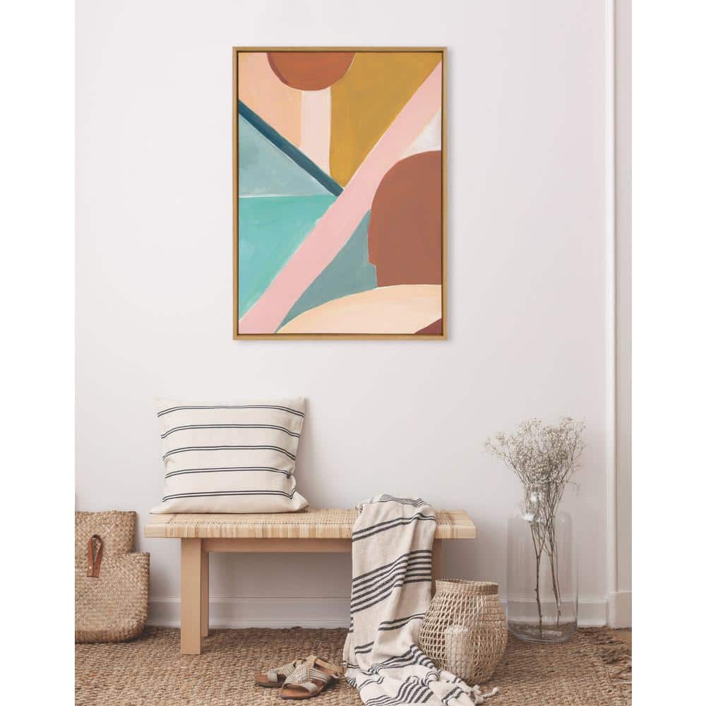 Natural Colorful Abstract Landscape Canvas Wall Art, 28x38