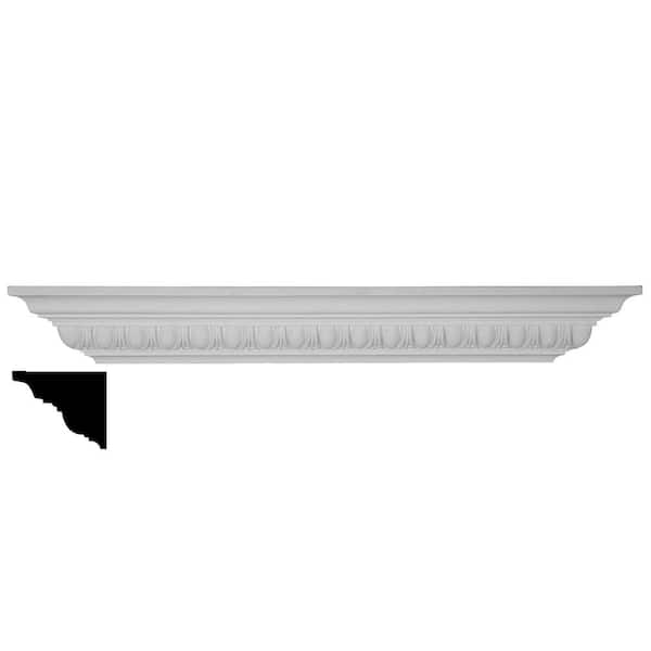 Ekena Millwork 12 in. x 3-7/8 in. x 5-1/4 in. Polyurethane Egg and Dart Shelf Moulding