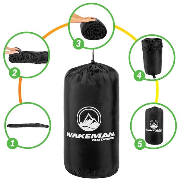 Wakeman Mummy Sleeping Bag 83 in. L x 28 in. W, Water