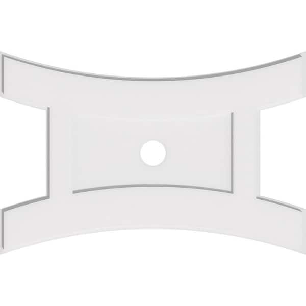 Ekena Millwork 36 in. W x 24 in. H x 3 in. ID x 1 in. P Haven Architectural Grade PVC Contemporary Ceiling Medallion