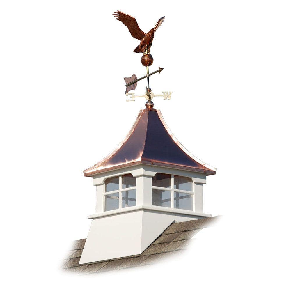 24 in High Accentua Charleston Cupola with Rooster Weathervane 55 in Square 