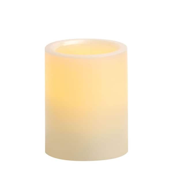SULLIVANS 4 in. Vanilla Scented Smooth LED Pillar