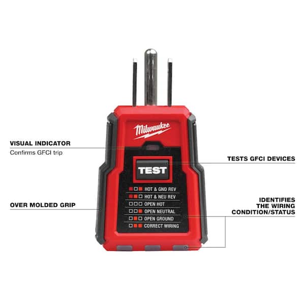 Milwaukee - Non-Contact Voltage and GFCI Receptacle Premium Test Kit