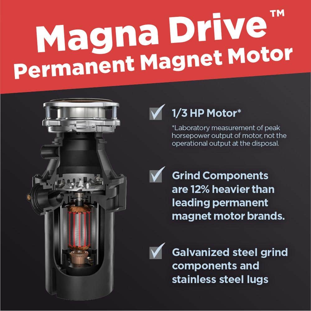 Amana 1/3 HP Continuous Feed Garbage Disposal with Power Cord