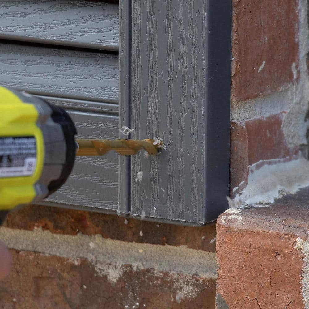 Builders Edge 14.5 in. x 39 in. Louvered Vinyl Exterior Shutters Pair in White