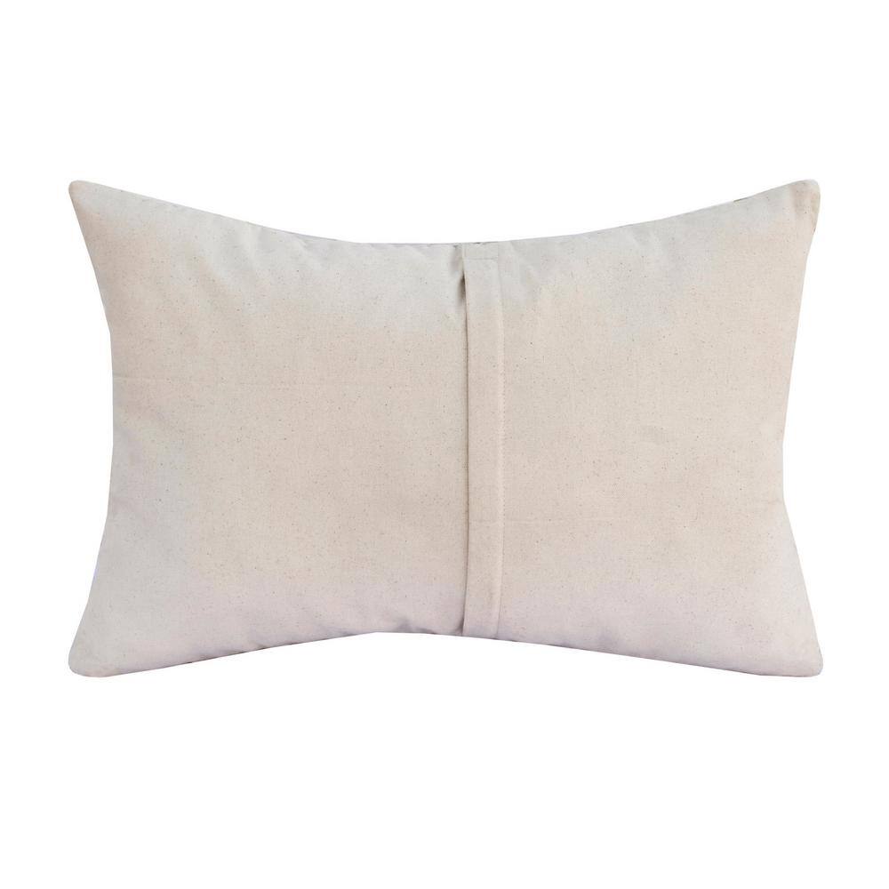 Ivory and Brown Textured Fur Throw Pillow