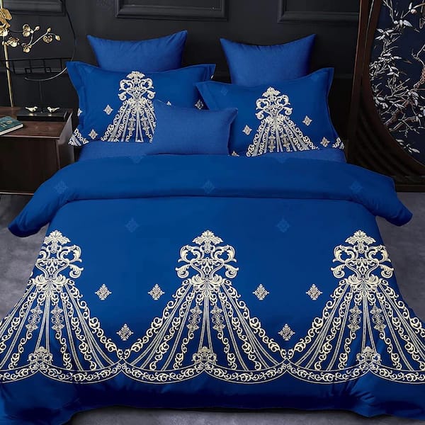 Shatex King Size Comforter Set Blue 3Pieces King Size ComforterUltra