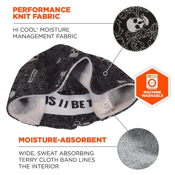 Chill-Its High-Performance Skull - Terry Cloth Sweatband 6630 - The Home Depot