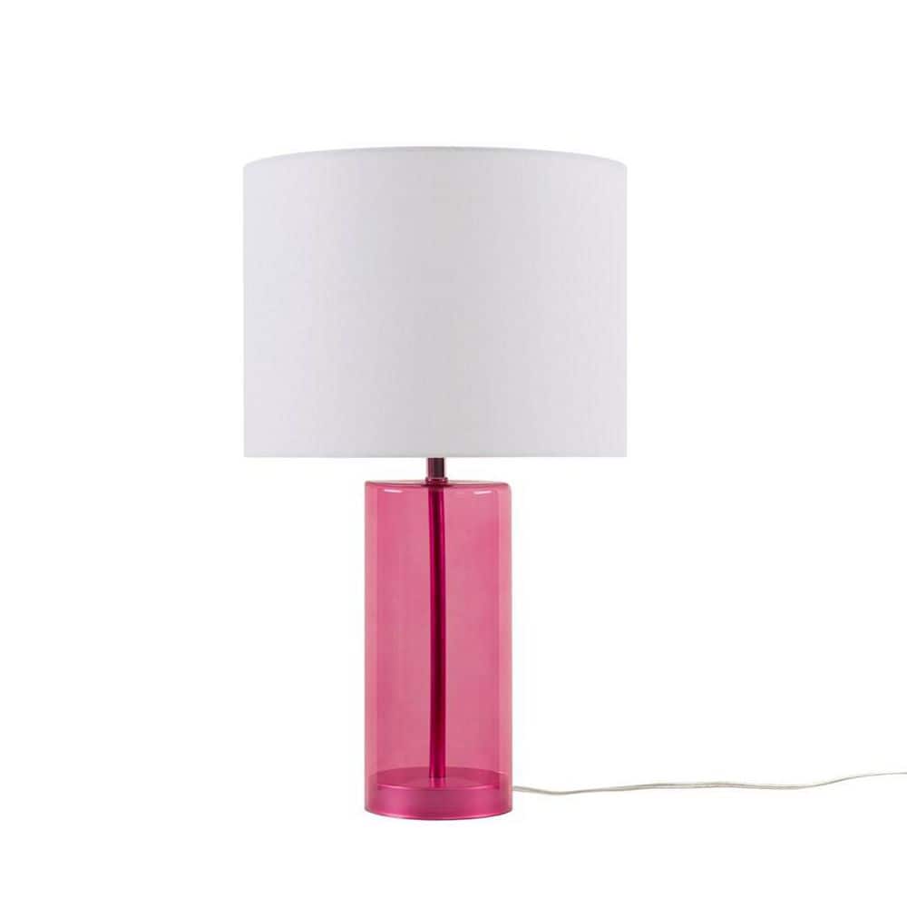 20.5 in. Pink Glass Table Lamp Pink price history on PriceWatchPro