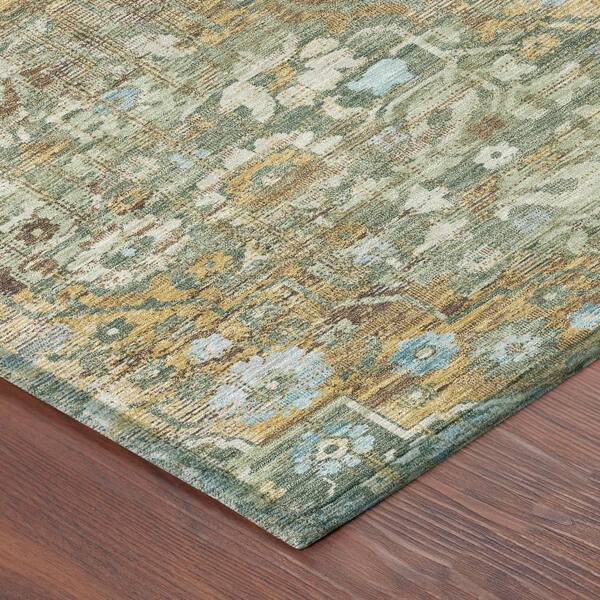 Chantille Machine Washable Indoor/Outdoor Abstract ACN2782 Basil 3 ft. x 4 ft. Area Rug