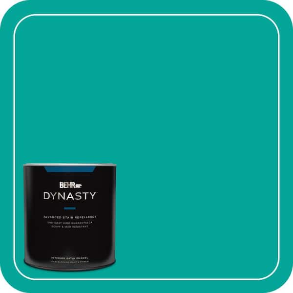 BEHR DYNASTY 1 qt. Home Decorators Collection #HDC-MD-22 Tropical Sea Satin Enamel Interior Stain-Blocking Paint & Primer