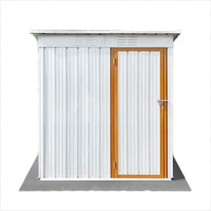 5 ft. W x 3 ft. D Metal Outdoor Metal Storage Shed, Lockable, Covers 15 sq. ft. Backyard, White
