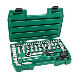 1/4 in. and 3/8 in. Drive SAE/Metric Pass-Thru Socket Set (80-Piece)