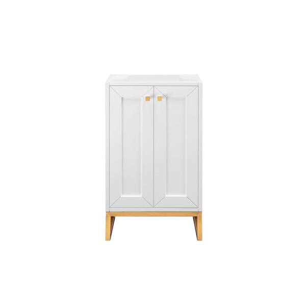 James Martin Vanities Chianti 19.6 in. W x 15.4 in. D x 33.5 in. H Single Bath Vanity Cabinet without Top in Glossy White
