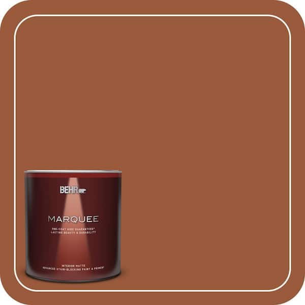 BEHR MARQUEE 1 qt. #230D-7 Cinnamon Brandy Matte Interior Paint & Primer