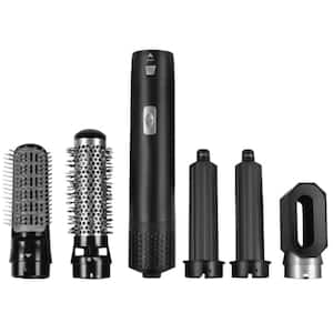 5-in-1 Professional Straightener Volumizer Tool with Negative Ion Curling Set for Hair Styler in Black