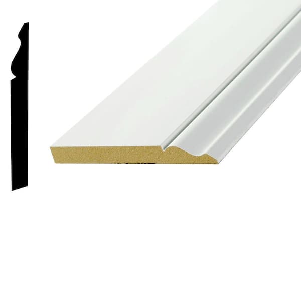 WM 1867 11/16 in. x 7-1/4 in. MDF Primed Base Moulding