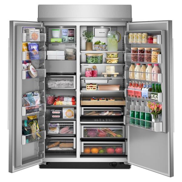KitchenAid 48 in. 30 cu. ft. Built-In Side-by-Side Refrigerator in