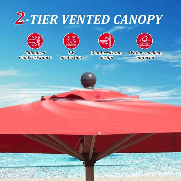 TIRAMISUBEST 6 ft. Aluminium Market Crank Lift and Tilt